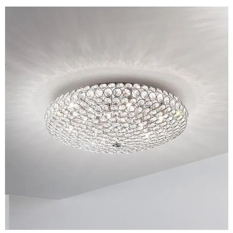 Ideal Lux - LED Kristály mennyezeti lámpa KING 5xG9/3W/230V átm. 38 cm króm