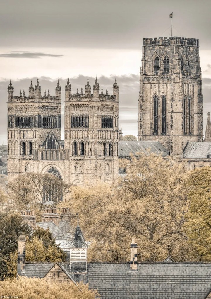 Poszter 21x29,7cm Kilátás a Durham-i székesegyházra és iskolára, Assaf Frank