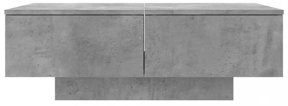 betonszürke szerelt fa dohányzóasztal 90 x 60 x 31 cm