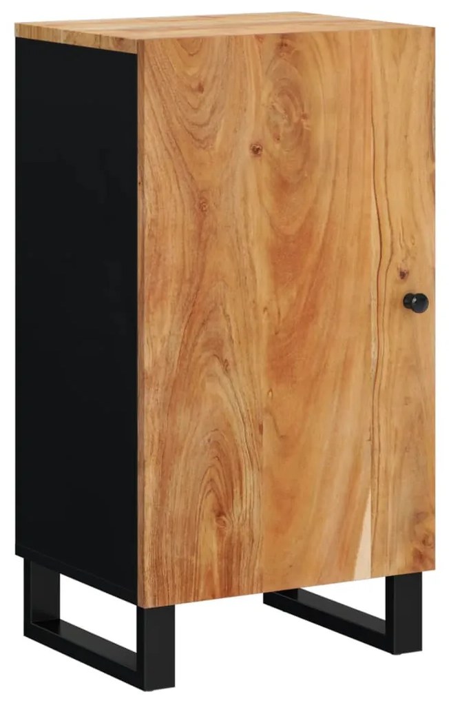 tömör akácfa tálalószekrény ajtóval 40x31x75 cm