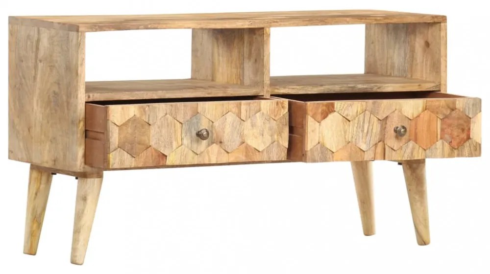 tömör mangófa TV-szekrény 90 x 30 x 50 cm