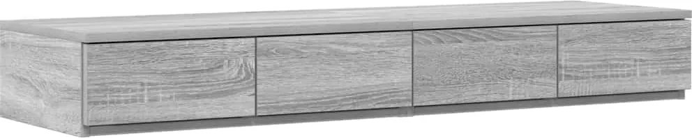 vidaXL Ágyfiókok fiókkal Szürke Sonoma 120 x 36,5 x 16,5 cm Faanyag