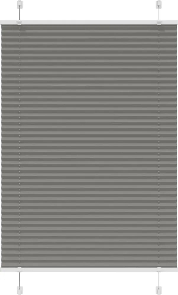 vidaXL pliszírozott redőny antracit 100x150 cm szövetszélesség 99,4 cm