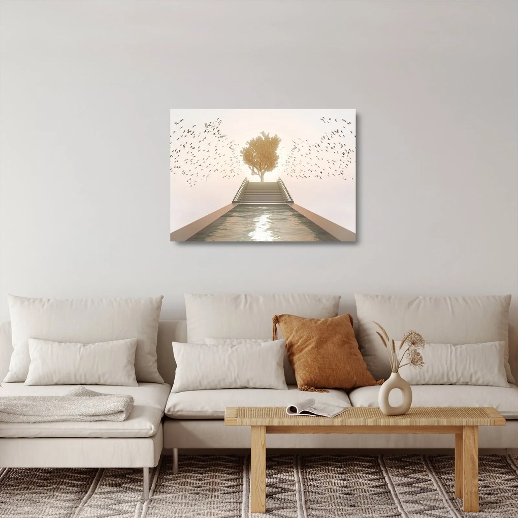 Kép - Híd az ismeretlenbe (üvegen) (70x50 cm)
