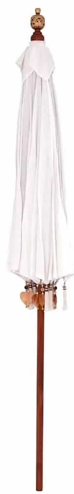 Balinéz Napernyő Krém (210-220) x 260 cm Pamut és tömör fa