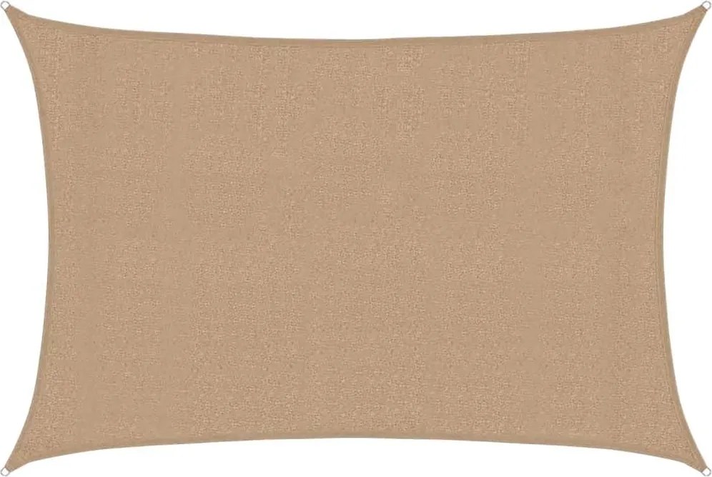 vidaXL tópszínű HDPE napvitorla 160 g/m² 3 x 4 m