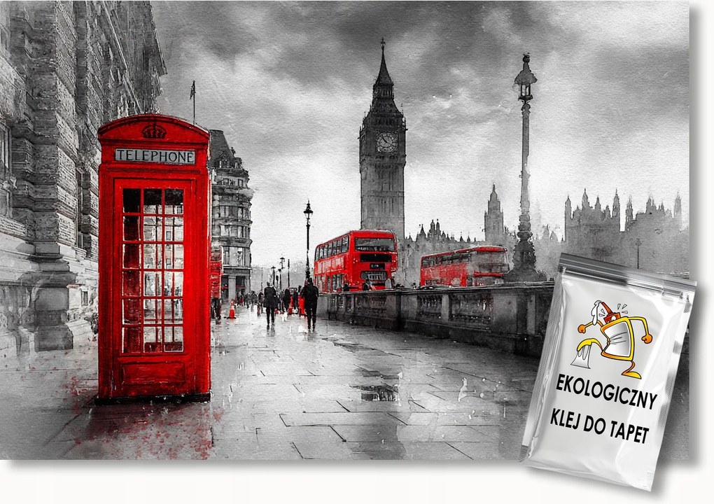 Fotótapéta Flizelina Város London Big Ben Busz Telefon 100x75 ragasztó