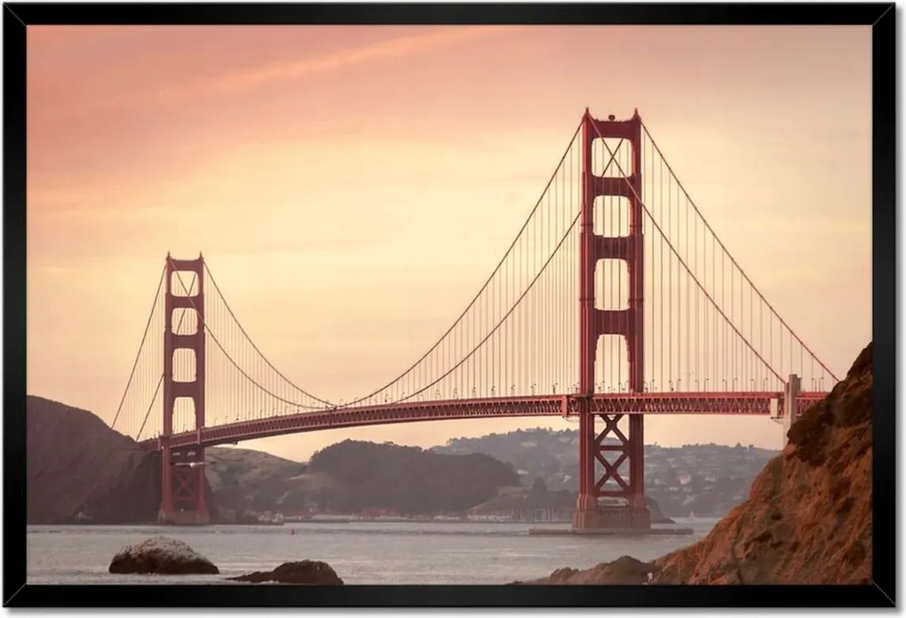 Poszterek keretben 60x40 Golden Gate