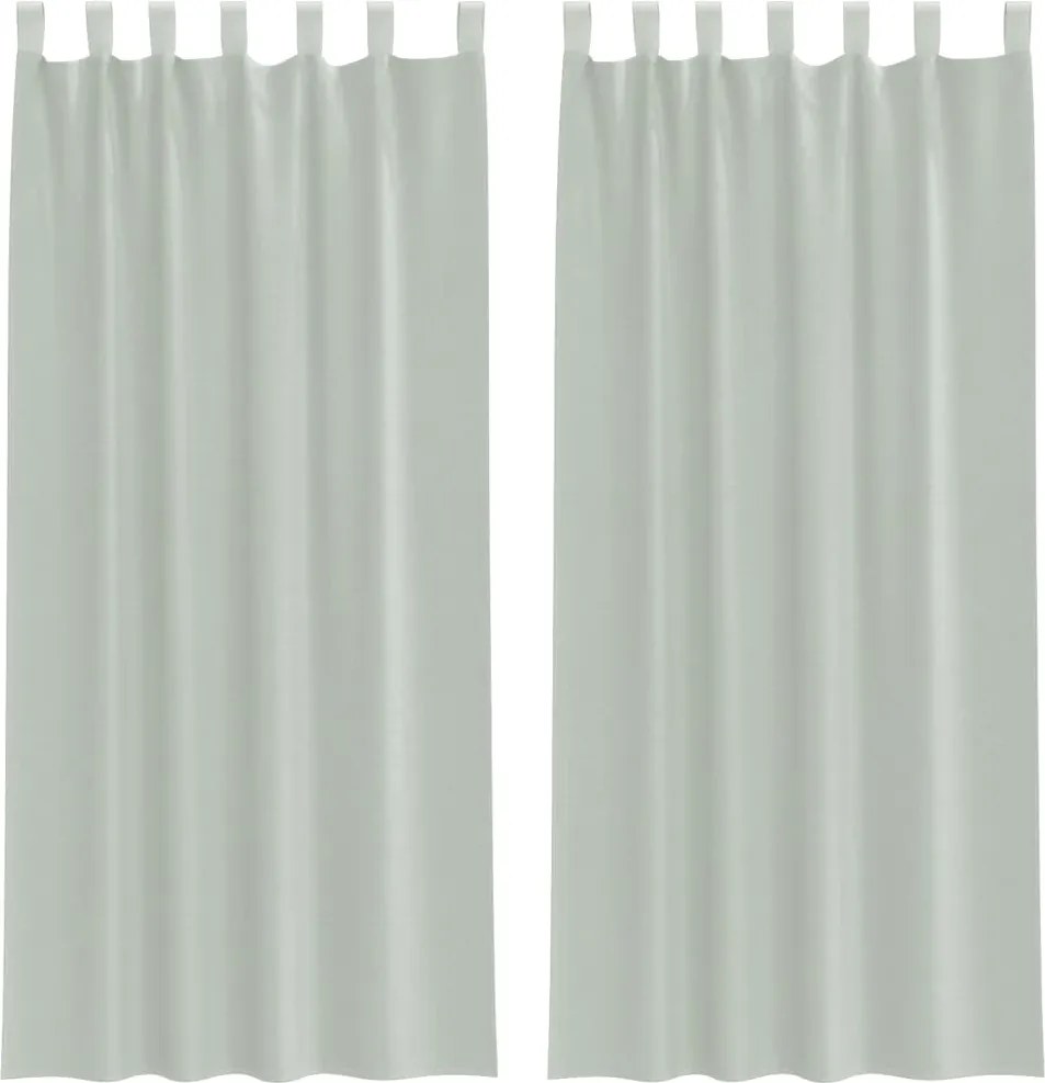 vidaXL 2 db világosszürke fátyolfüggönyök hurokkal 140x225 cm