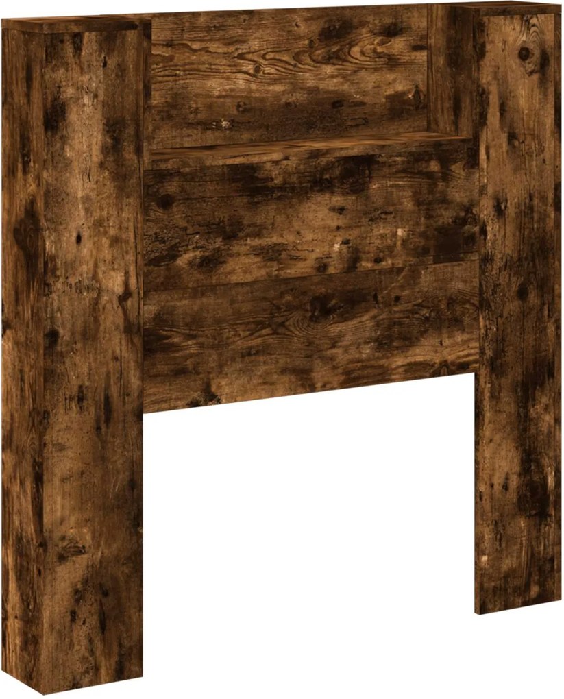 vidaXL Fejtámla polcokkal Füstölt tölgy 100 x 16,5 x 103,5 cm Faanyag