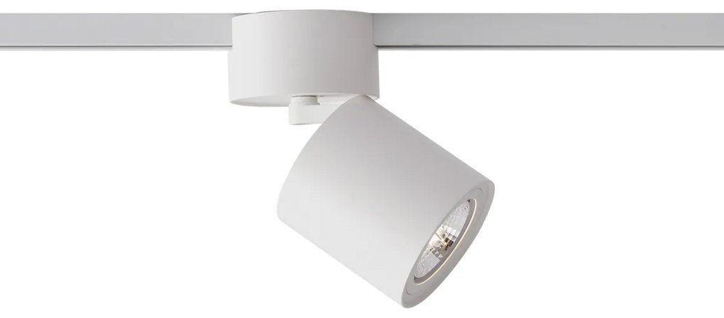 Modern fehér spotlámpa 1 fázisú sínrendszerhez GU10 70mm - Iconic Roto