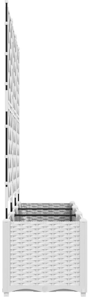 Kerti Virágcserép Rácsos 3 db Fehér 120x40x143 cm
