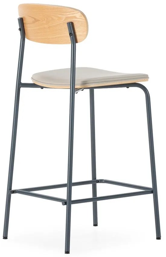 Bézs kárpitozott bárszék szett 2 db-os (ülésmagasság 65,5 cm) Saula – Marckeric