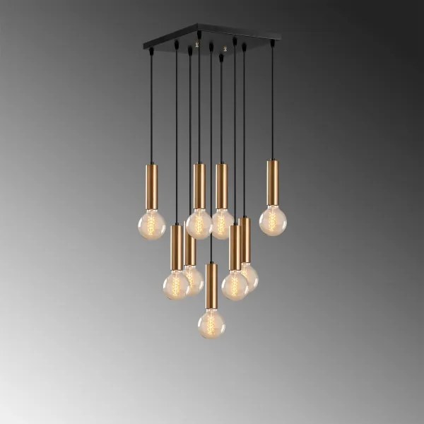 Kábeles csillár TEMPO 9xE27/40W/230V arany