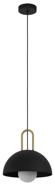 Eglo 99693 - Csillár zsinóron CALMANERA 1xE27/40W/230V fekete