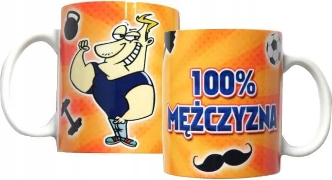 Díszes Férfi Bögre, Ajándék karácsonyra Apának, Barátnak