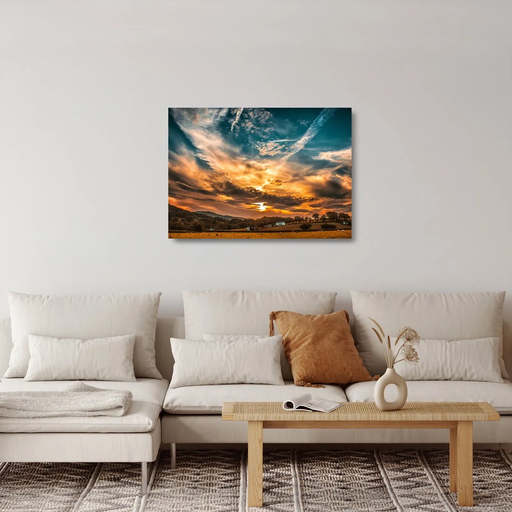 Felhők képe (üvegen) (70x50 cm)