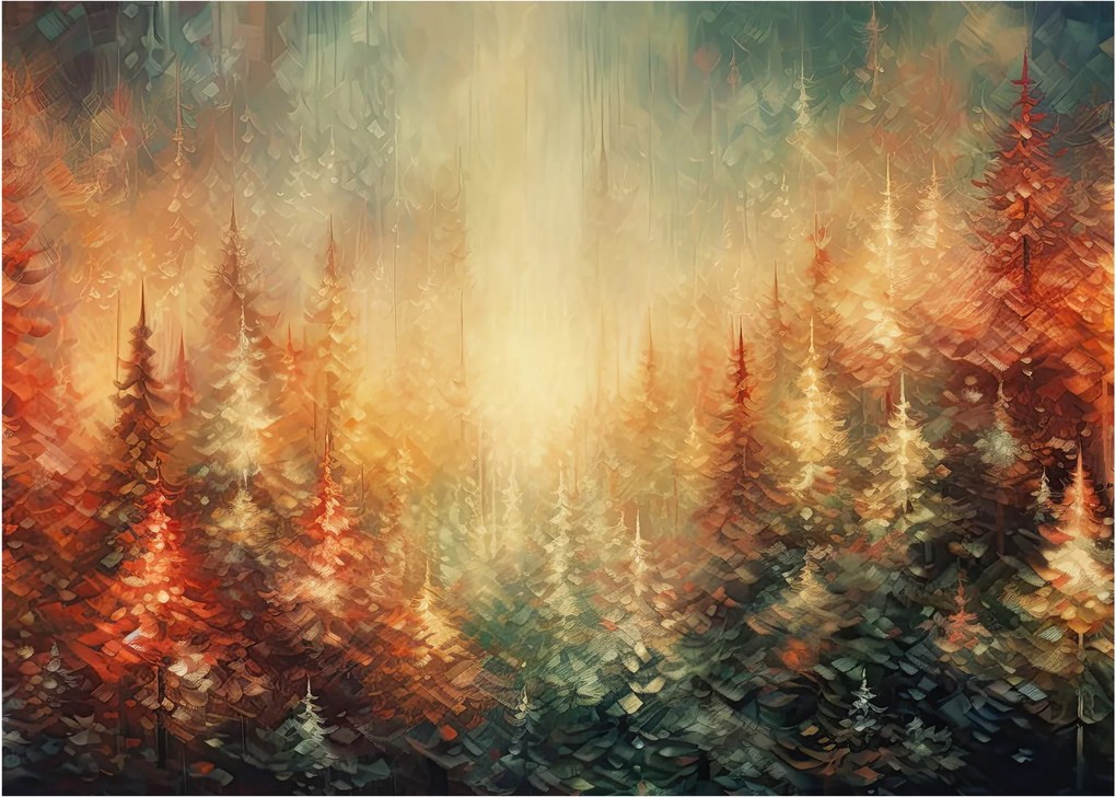 Üveg kép - Erdők festése (70x50 cm)