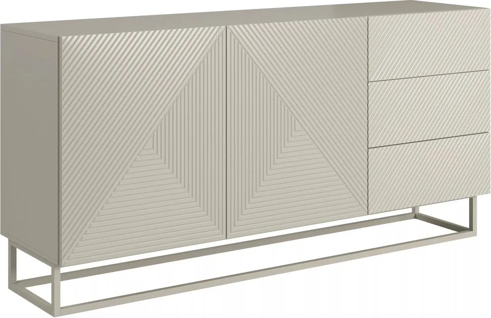 Asha komód 167 cm kétajtós fiókos - kasmír / kasmír lábazat