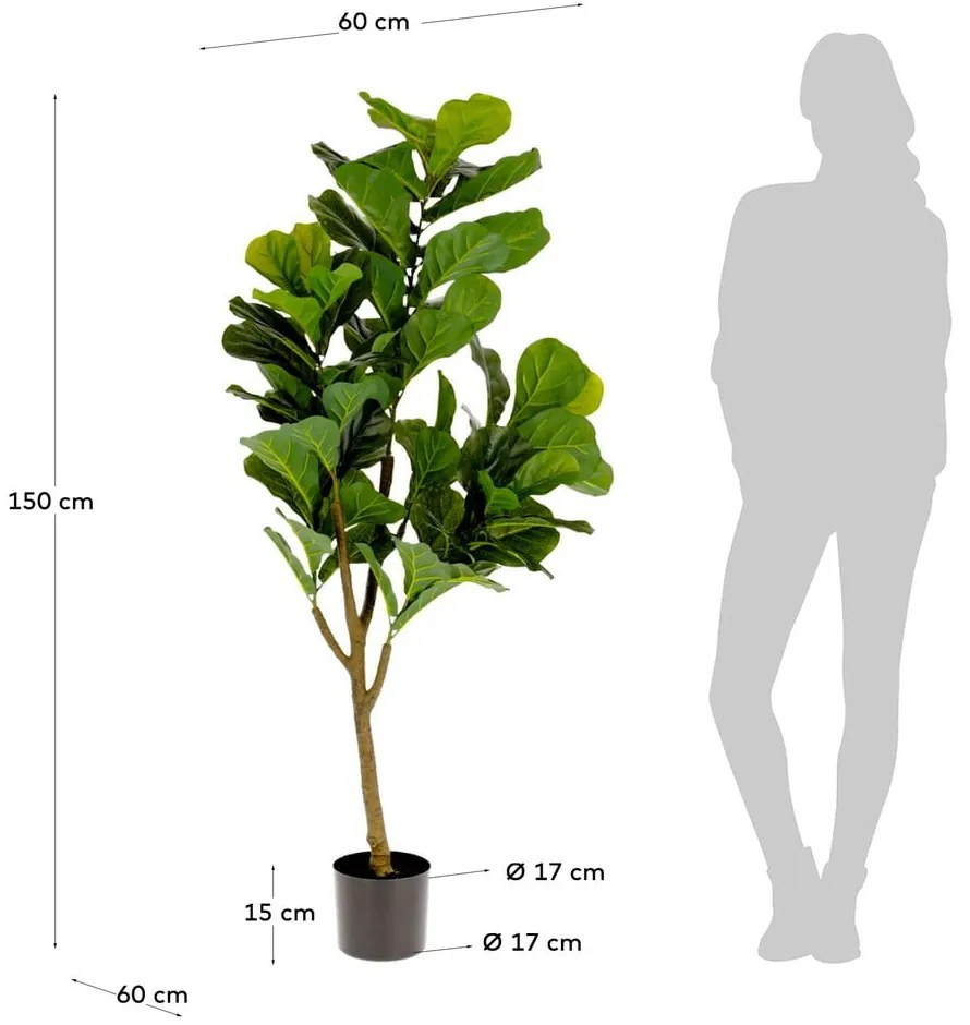 Fikusz műnövény (magasság 150 cm) Lyrata – Kave Home