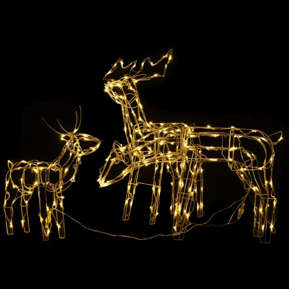 3 részes karácsonyi rénszarvas díszvilágítás 229 LED-del