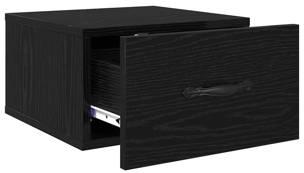 Éjjeliszekrény 2 pcs Musta tammi 35 x 35 x 20 cm Faanyag