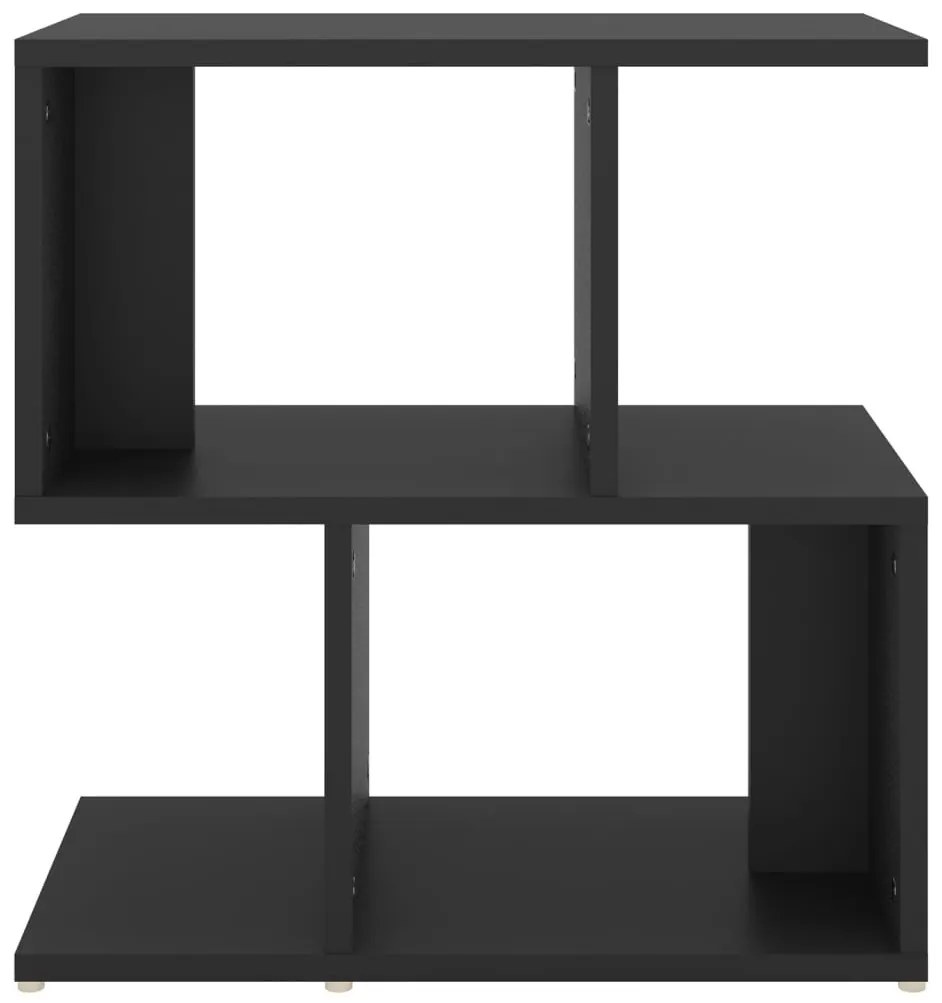 Fekete szerelt fa éjjeliszekrény 50 x 30 x 51,5 cm