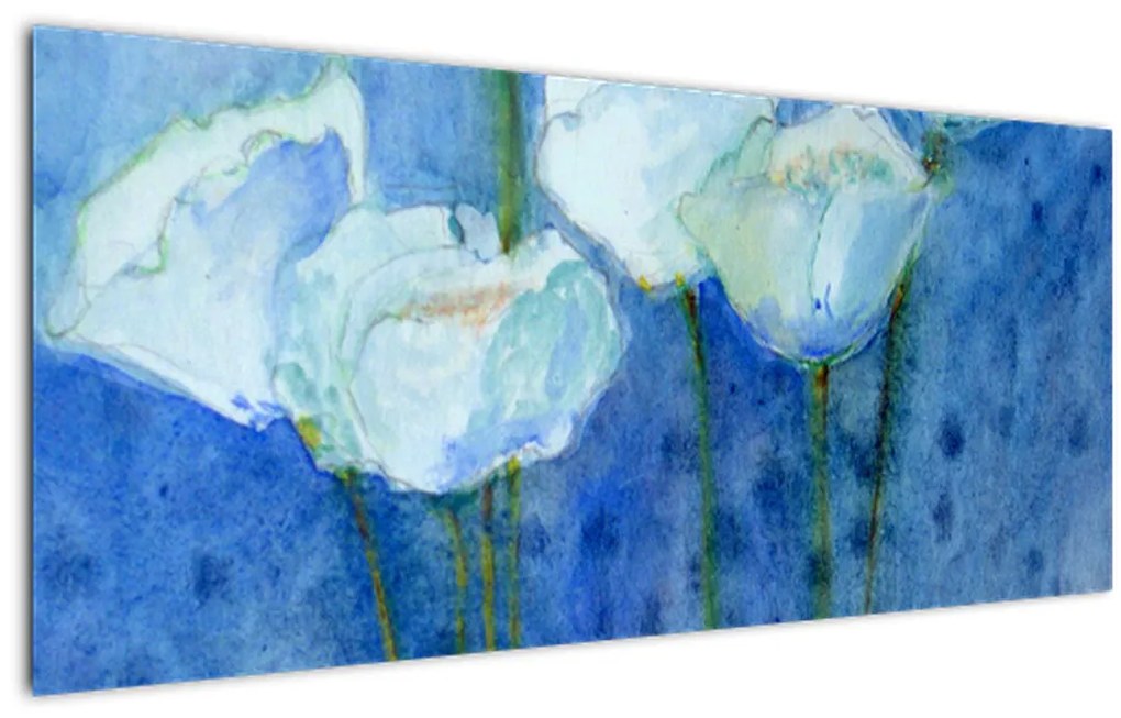 Kép - fehér tulipán (120x50 cm)