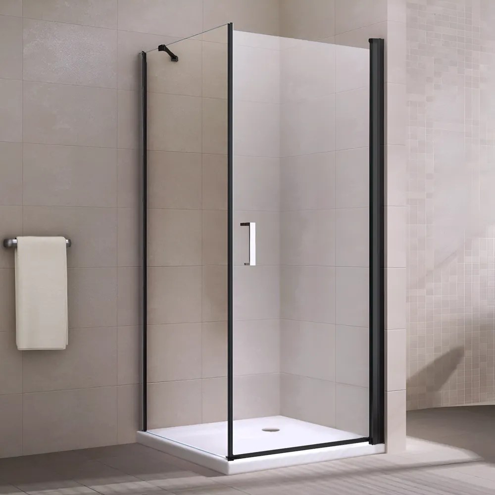 Rubio || Black zuhanykabin 80x80, 195cm, 6mm, NANO