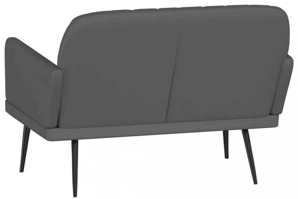 vidaXL szürke műbőr pad 107 x 80 x 81 cm