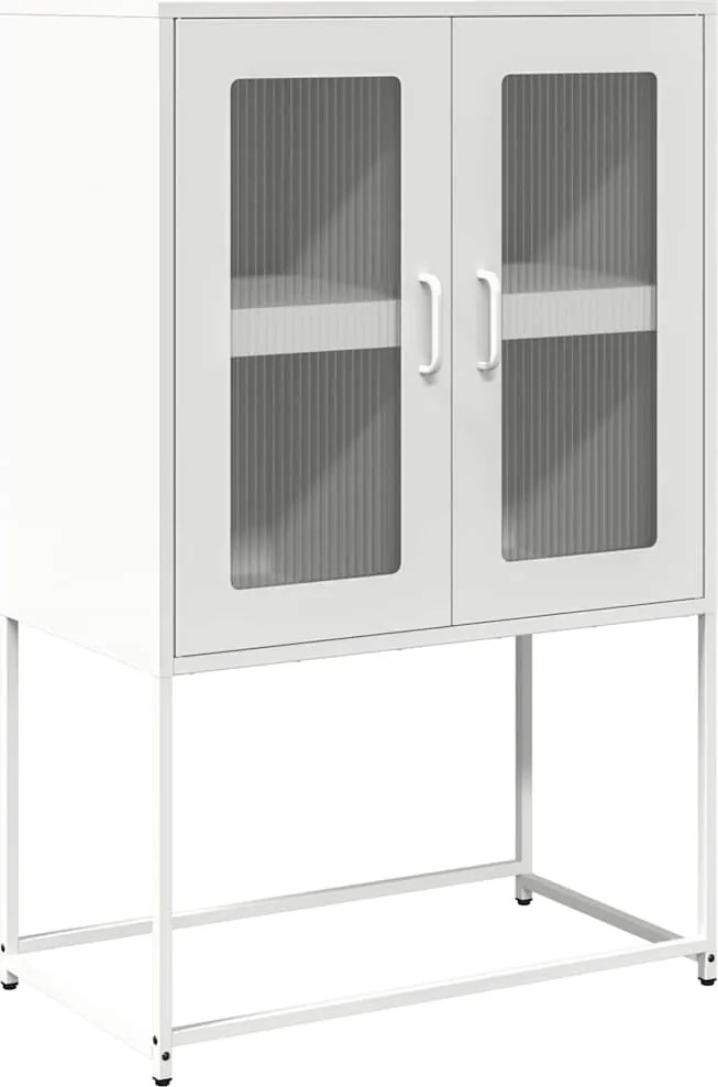vidaXL Magastábla Fehér 68x39x107 cm Acél