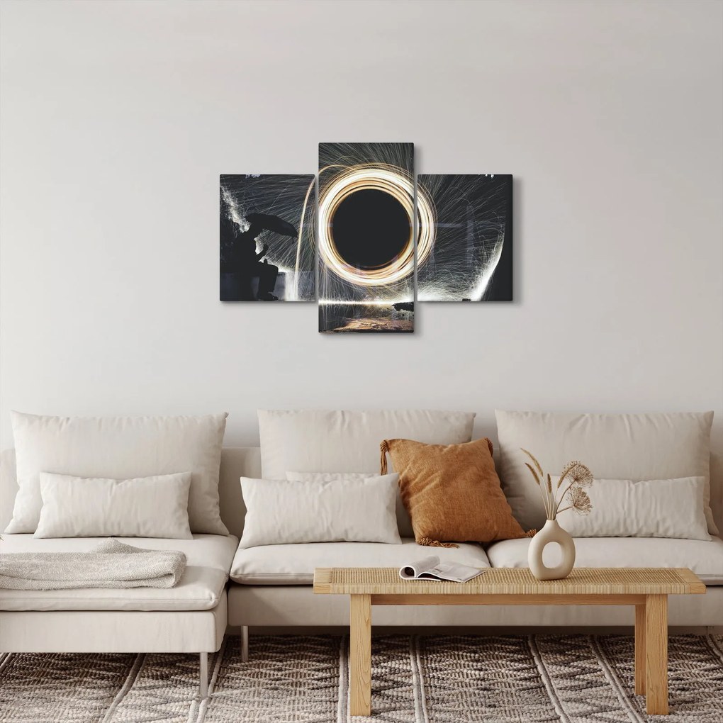 Kép - Világos show az esőben (90x60 cm)