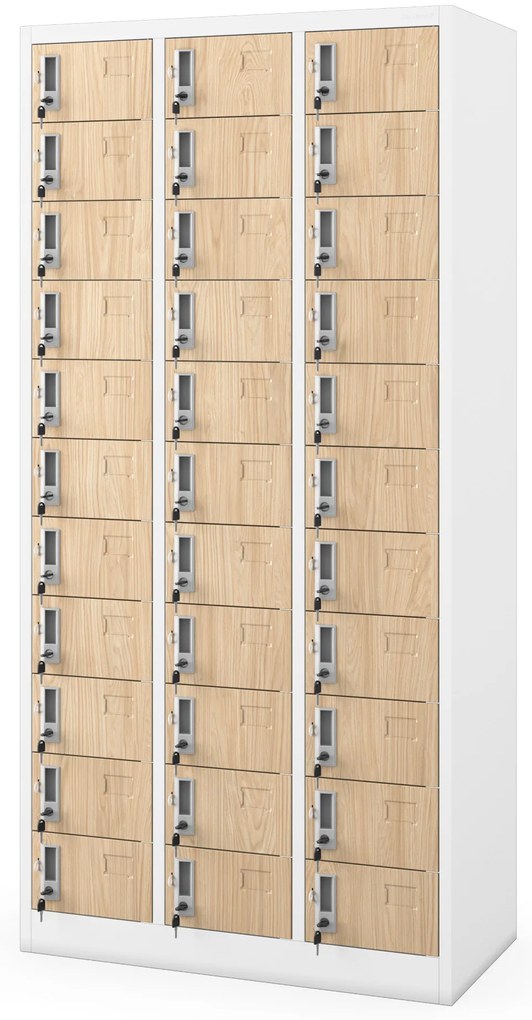 Rekeszes szekrény OLIVER, 900 x 1850 x 450 mm, Eco Design: fehér/sonoma tölgy