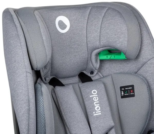 Lionelo - Forgatható autósülés alapzattal LAVENDER i-Size 76-150 cm kőszürke