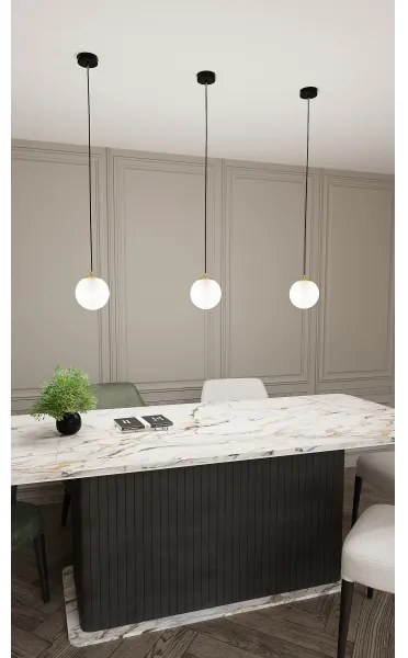 Csillár zsinóron ROYAL 1xE14/10W/230V átm. 14 cm fekete