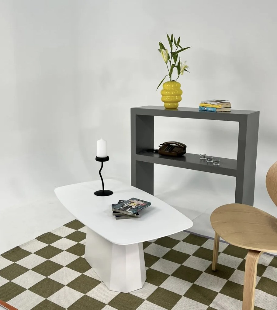 Lilyum dohányzóasztal, fehér, 100 cm