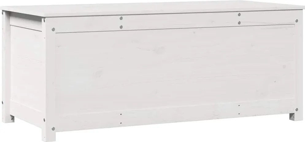 vidaXL fehér tömör fenyőfa tárolóláda 110x50x45,5 cm