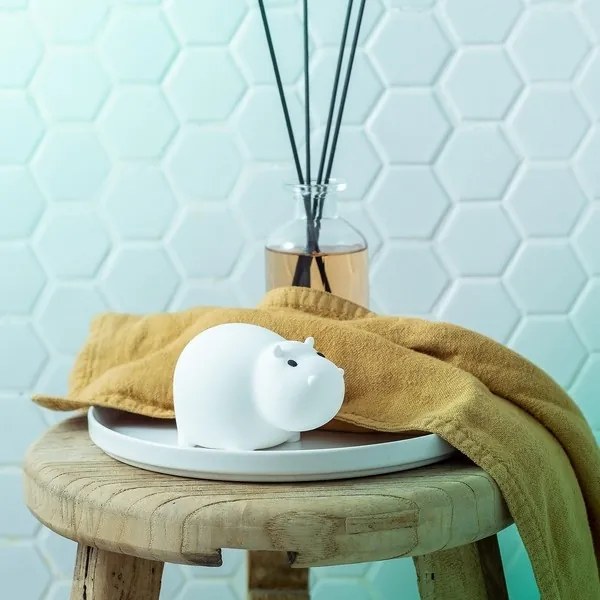 MegaLight - LED RGB Újratölthető gyermek érintős fürdőkád lámpa SWIMMY HIPPO LED/5V