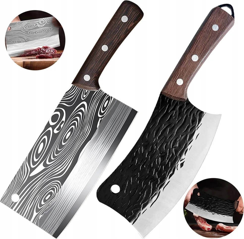 Kínai kés,Séf kés,húsvágó kés,univerzális kés,konyhai kés 2db