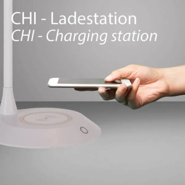 JUST LIGHT. 14414-16 - LED dimmelhető asztali lámpa töltéssel PUCKI LED/4,5W/230V fehér