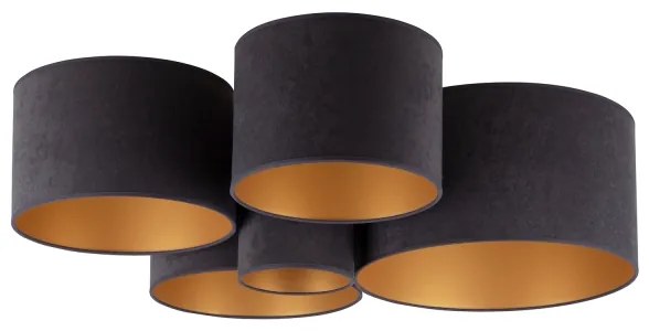 Duolla - Mennyezeti lámpa ROLLER PENTO 5xE27/60W/230V antracit