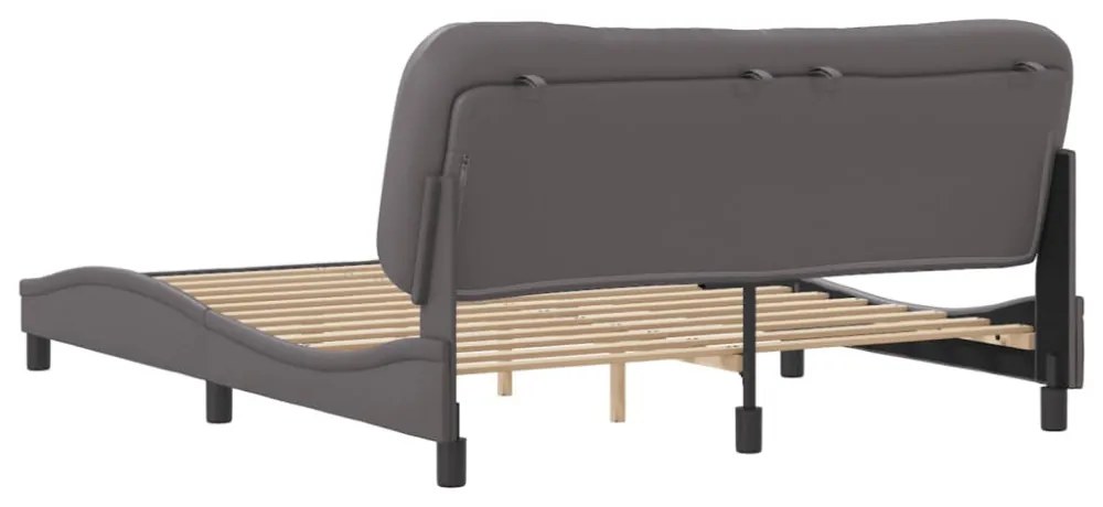 szürke műbőr ágykeret matrac nélkül Hvar 160x200 cm