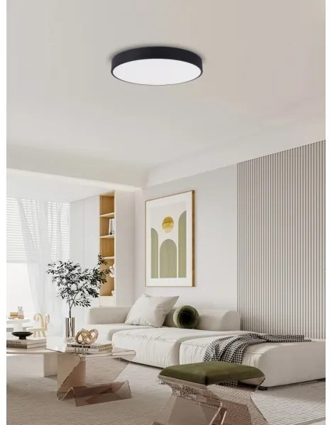 Immax NEO 07202L-LED Dimmelhető mennyezeti lámpa RONDATE 53W/230V fekete Tuya + távirányító