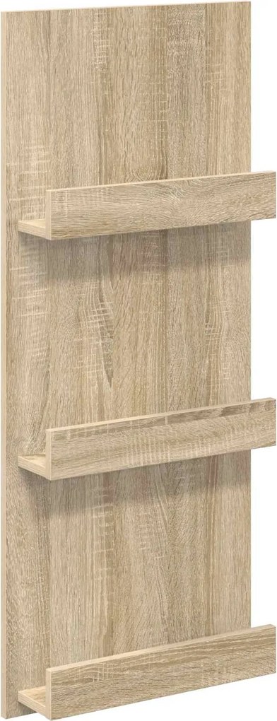 vidaXL Magazin állvány polcokkal Sonoma tölgy 43 x 11 x 102 cm Faanyag