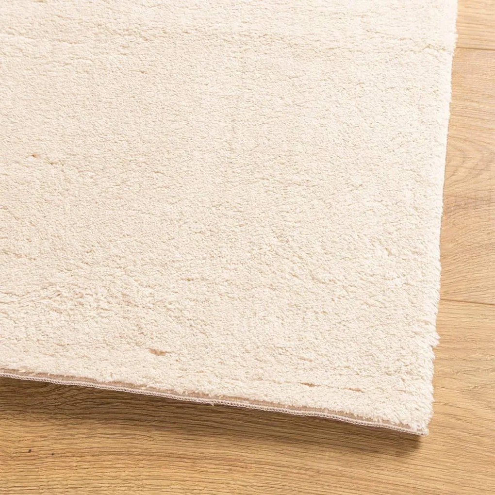 HUARTE bézs rövid szálú puha és mosható szőnyeg 100 x 200 cm