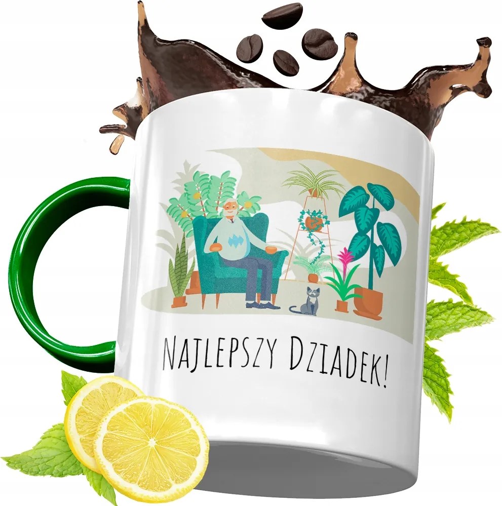 Zöld Bögre Nagypapának Születésnapi Ajándék fényképes nyomtatással