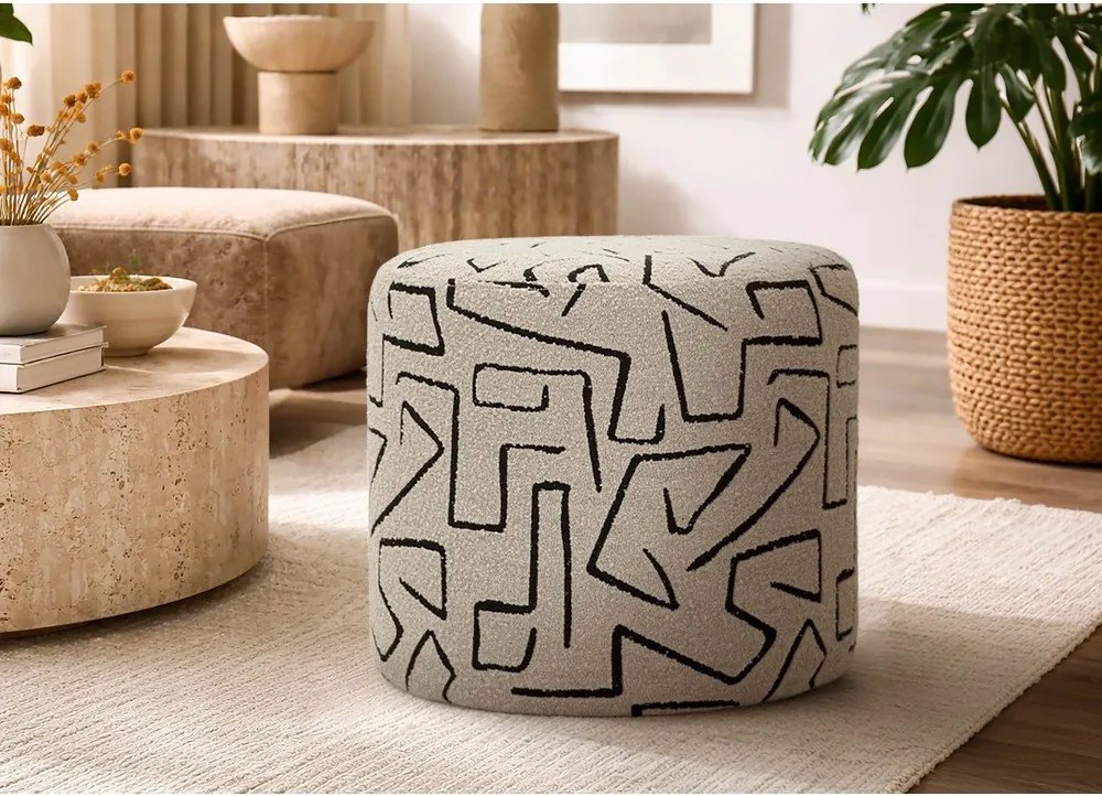 Bézs buklé puff Nairobi – Mauro Ferretti