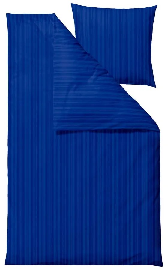 Sötétkék egyszemélyes damaszt ágyneműhuzat 140x200 cm Noble – Södahl