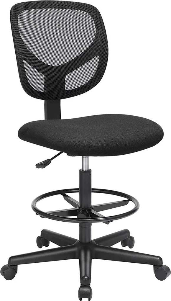 Hálós irodai szék, forgó szék ülésmagasság 55-75 cm, fekete