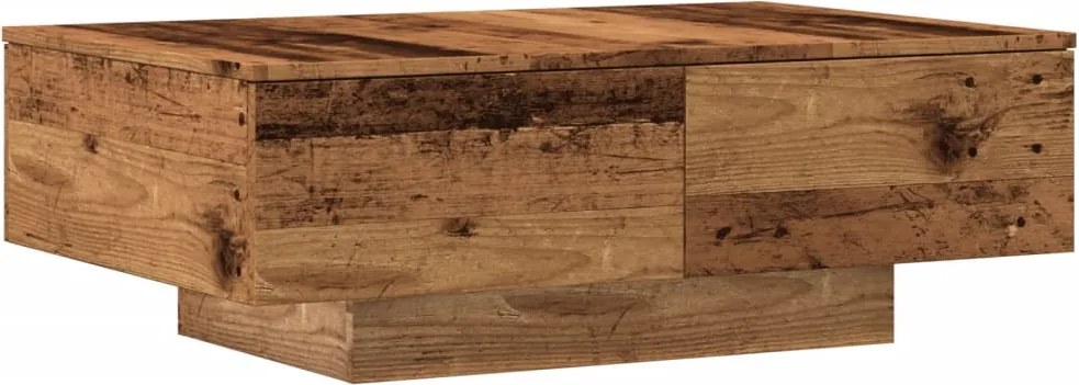 vidaXL antik fa színű szerelt fa dohányzóasztal 90 x 60 x 31 cm